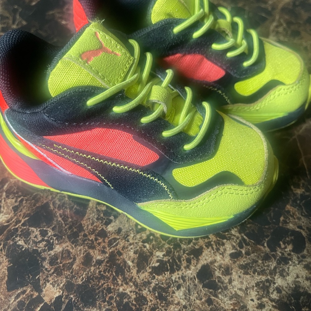 Puma Kids Sneakers - Neon Yellow and Orange